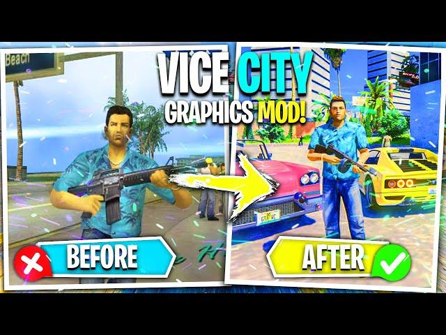 How To Install Realistic Graphics Mod In GTA Vice City | Low End PC - ( 2023 Best Graphics Mod )