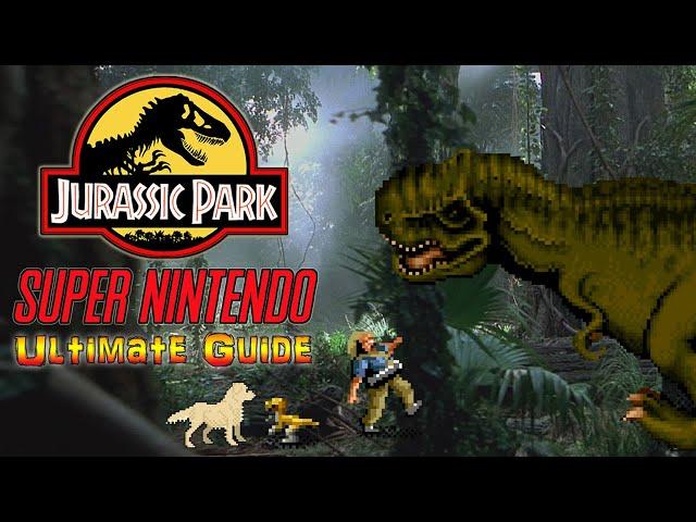 #JurassicPark Jurassic Park SNES - ULTIMATE GUIDE - ALL Eggs, ALL ID Cards,  ALL Objectives, 100%