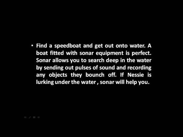 How to find the loch ness monster