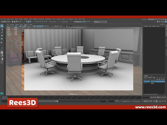 TRAILER: Wireframe and AO Render in Arnold | Rees3D.com