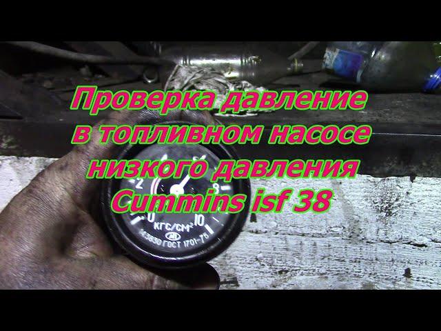 Давление топливного насоса камминз  Cummins isf 3.8