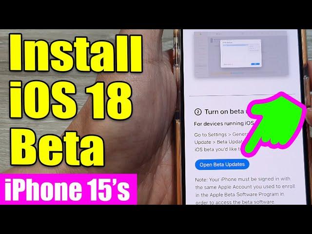  How to Install iOS 18 Beta on iPhone 15/15 Pro (Developer & Public Beta)