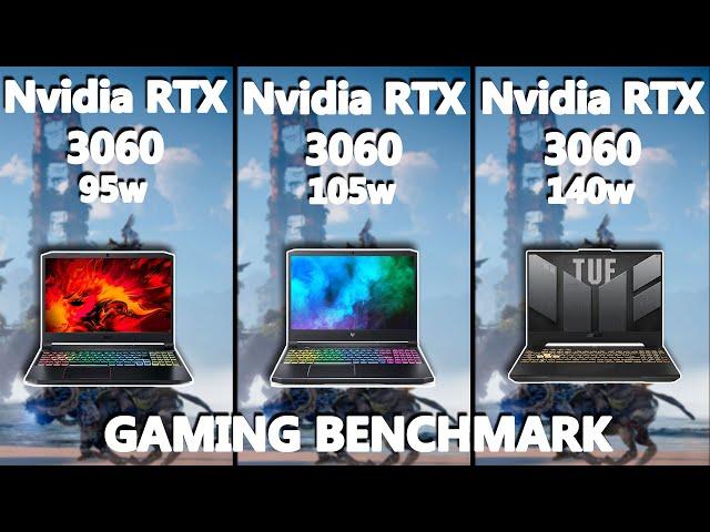 Nvidia RTX 3060 (95w vs 105w vs 140w) Gaming Benchmark Test | #asus vs #acer | @StealthGamerSG