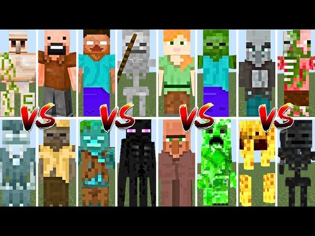 ALL MINECRAFT MOBS TOURNAMENT | Minecraft Mob Battle