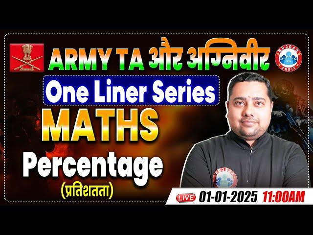 Army TA And Agniveer Maths One Liner Series | Percentage | Maths Practice Set By Shobhit Sir