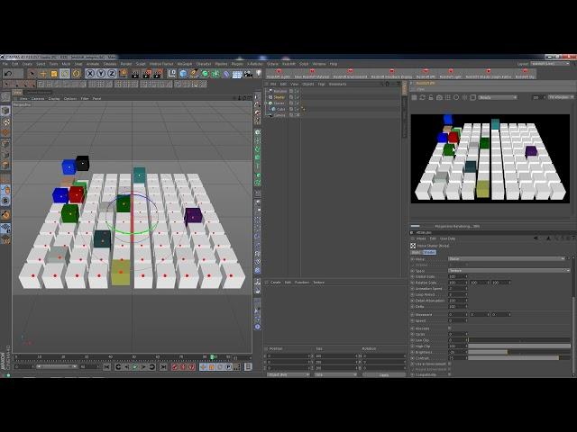 65. Видеоурок по Cinema 4D: Смешивание материалов в Redshift через Mograph Weight