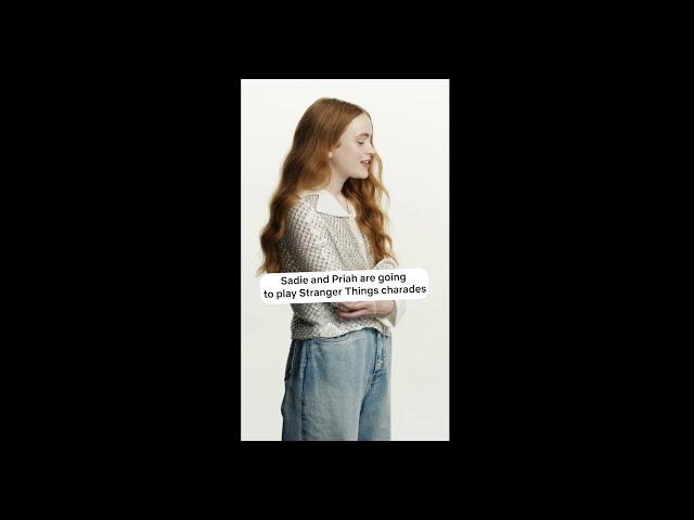 Sadie Sink and Priah Ferguson play charades #StrangerThings