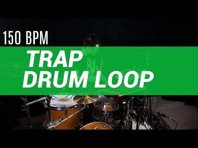 Trap drum loop 150 BPM // The Hybrid Drummer