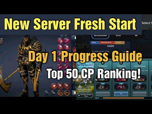 Black Desert Mobile Fresh Start on New Server Day One: 20k+ CP & Top 50 Ranking!