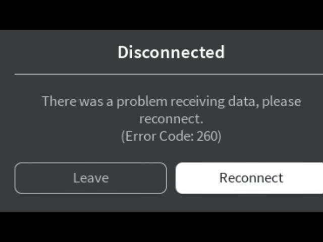 How to fix roblox error code 260!