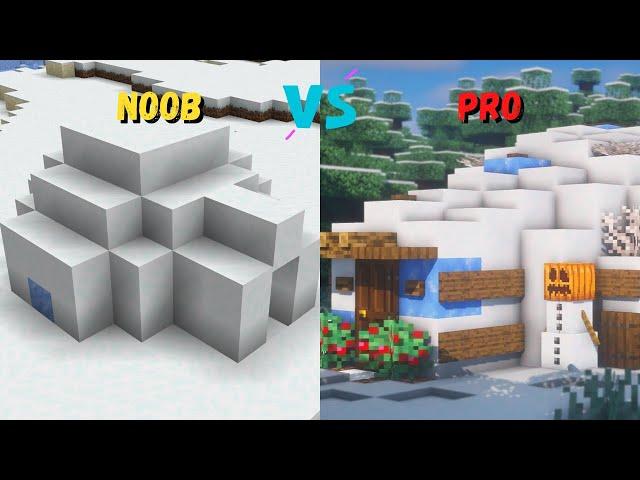 NOOB IGLOO VS PRO IGLOO ON MINECRAFT! 