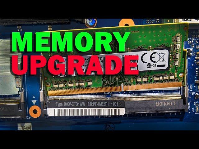 How To Upgrade Laptop RAM Memory - Lenovo Thinkpad E585