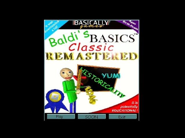 Baldi's Basics Classic Remastered Roblox Recreation