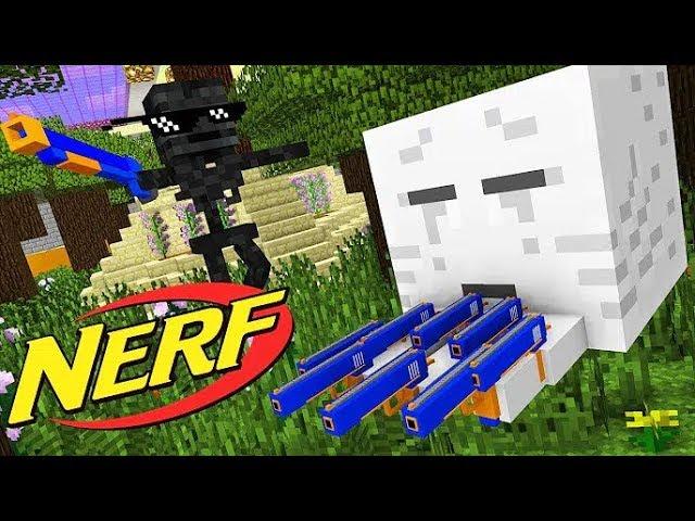 Monster School : NERF WAR CHALLENGE - Minecraft Animation