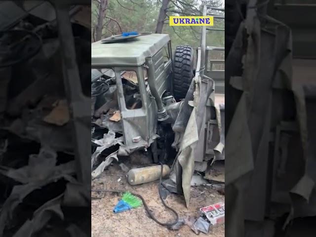 Наша вантажівка наїхала на міну. Our truck hit a mine. #shorts