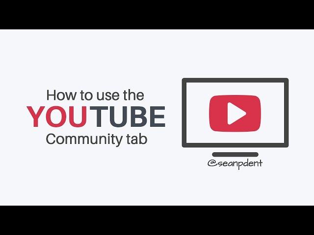 How to use YouTube's "community" tab | New feature