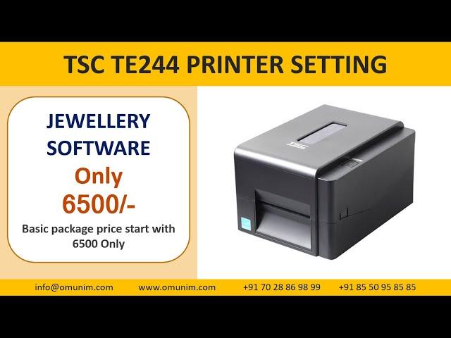 TSC TTP 244 BARCODE PRINTER Installation- Online Munim Jewellery Billing Software