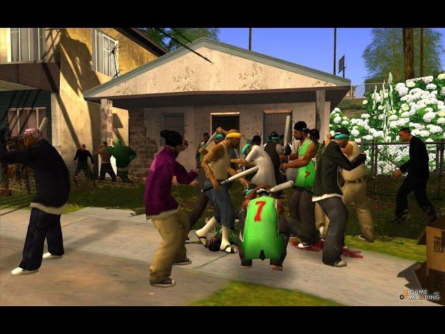 GTA SAN ANDREAS GANG WAR FIGHT