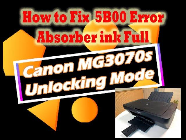 How to Fix ink Absorber Full on Canon MG3070s Hardware + Software Edition