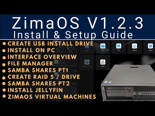 ZimaOS V1.2.3 Install on Any PC.  ZimaOS the Simplest Home File & App Server.