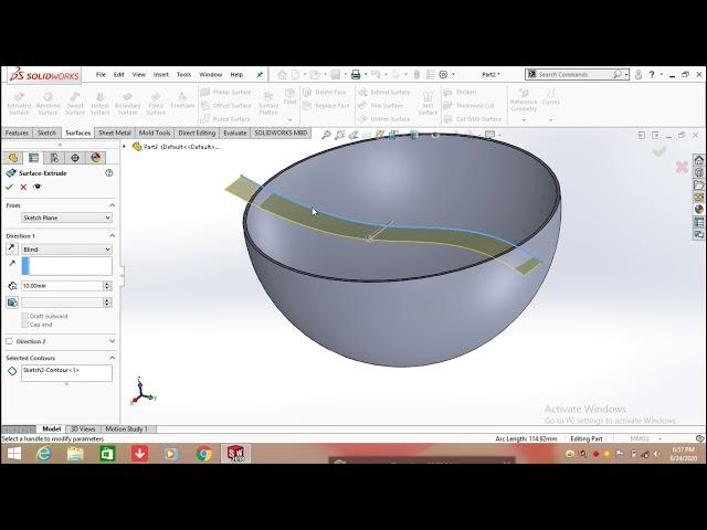 Cut With Surface | Solidworks Design Hub