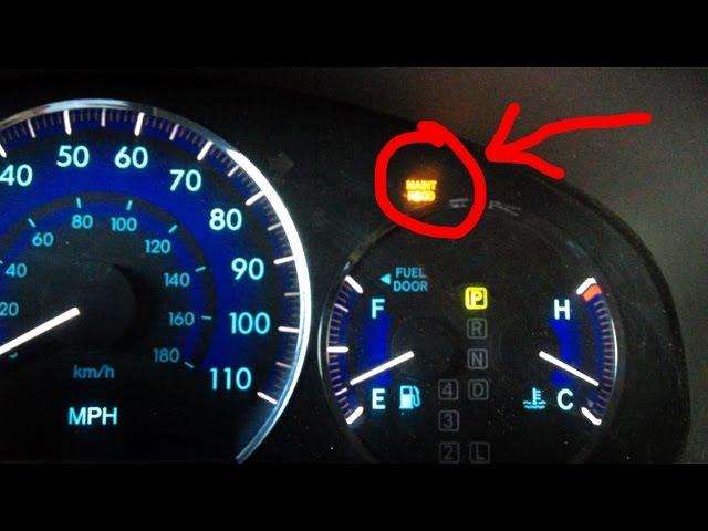 How to reset the MAINT REQD light on Toyota Cars Vans Trucks Sienna