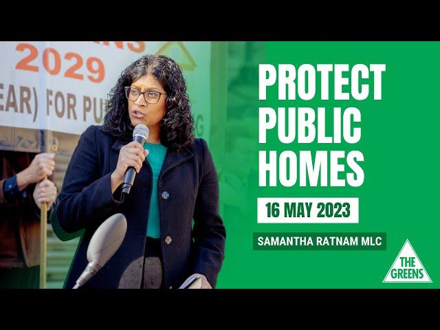 Samantha Ratnam’s Adjournment to Protect Public Housing