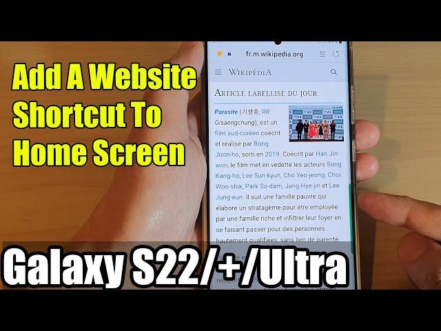 Galaxy S22/S22+/Ultra: How to Add A Website Shortcut To Home Screen