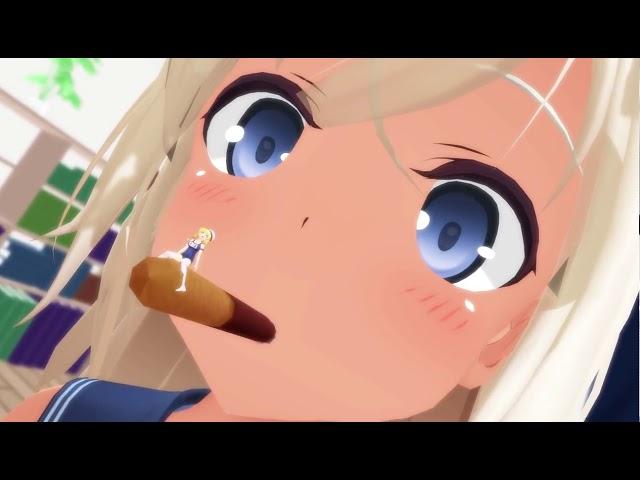 MMD Giantess Vore - Ro chan hard vore