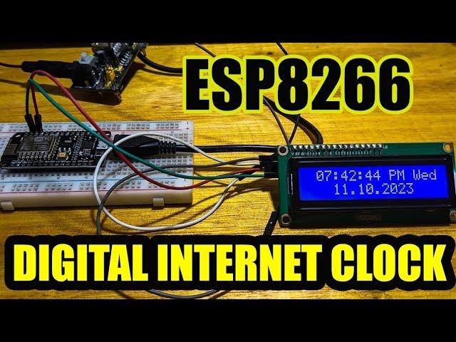 how to make Internet Digital clock using nodemcu esp8266 at home.