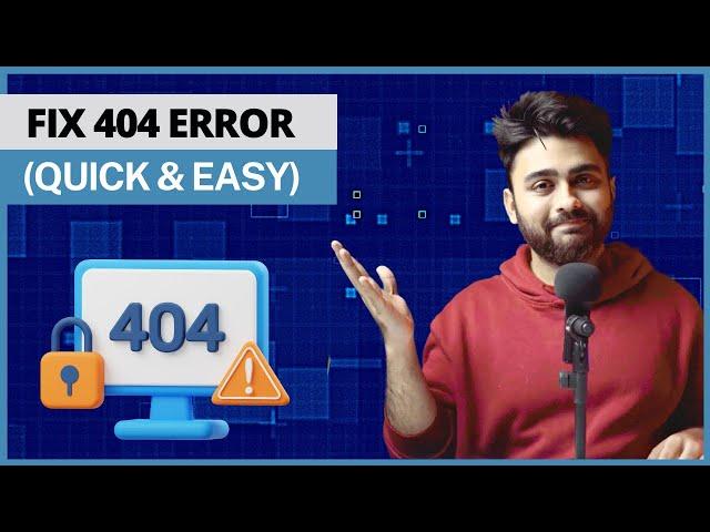 How to QUICKLY fix "404 PAGE NOT FOUND" Error