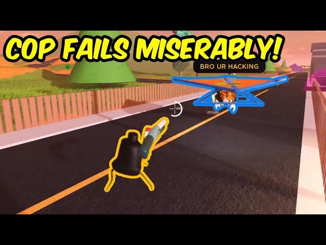 MAKING A TRYHARD COP FAIL MISERABLY TO ARREST ME! | Roblox Jailbreak