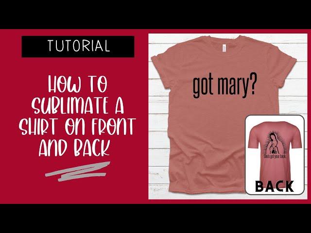 How To Make A Sublimated Shirt With Printing On Both Sides #sublimation #sublimationtutorial