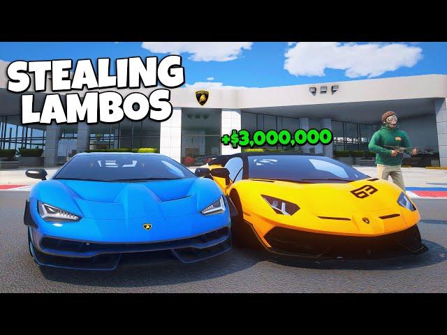 Robbing Lamborghini Dealership in GTA 5 RP..