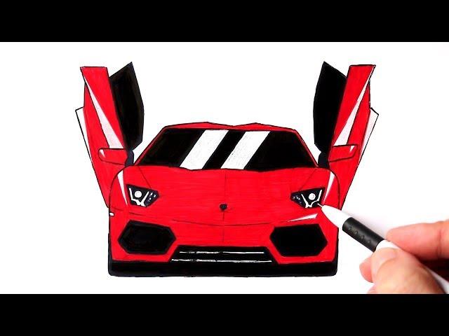How to draw a car Lamborghini