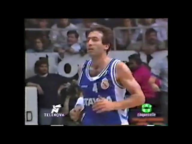 KORAC CUP: 1991 final - Shampoo Clear Pallacanestro Cantu vs Real Madrid (leg 2, OT, Mannion 35 pts)