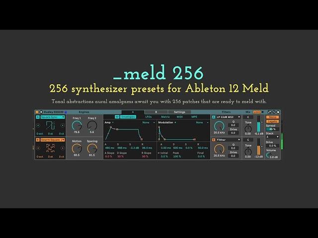 256 Ableton Meld Presets for Ableton 12 Sound Demo No Talking | Subsocial Studios