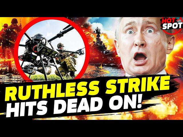 SHOCK VIDEO: SUPER DRONE TURNS BATTLEFIELD INTO BLOODBATH! RUSSIAN FLEET FEEDS FISH! | HOT SPOT