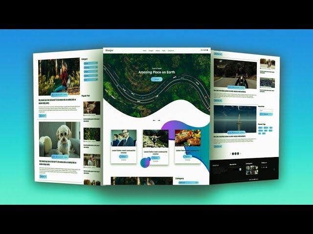 Complete Responsive Blooger Website Using HTML/CSS