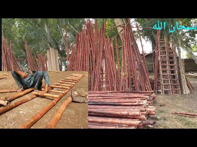 bamboo ladder making process on Only Skill|Bance ki Siri #onlyskill #bambooladder #bamboo