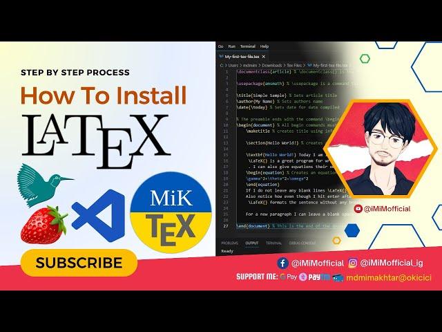 How To Install LaTEX MiKTEX On Windows | Install LaTex MiKTEX On Visual Studio Code | #iMiMofficial