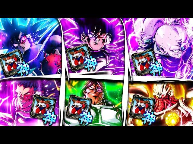 Dragon Ball Legends- THE FULL TURLES CRUSHER CORPS WITH THEIR GODLY PLATS ARE PROUD MODE DEMONS!