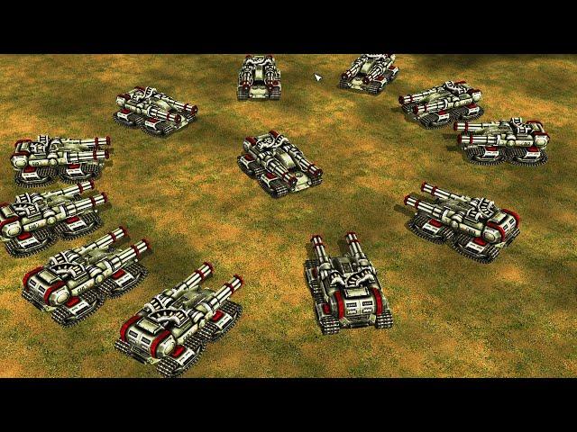 China Tank vs 7 China Tank - Command & Conquer Generals Contra X Beta