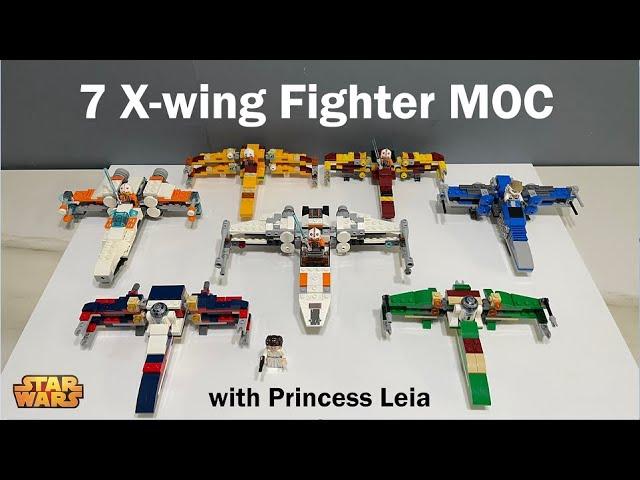 LEGO MOC - 7 X-wing Fighters / LEGO CREATOR 31058, 31088, 31112, 31073, 31034/Star Wars 75259, 75280