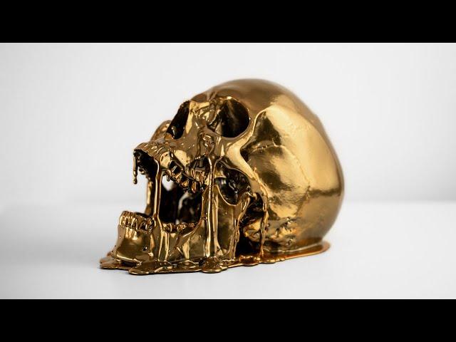 Melting Gold Skull