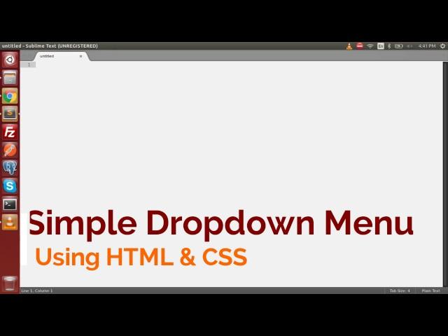 Create Simple Dropdown Menu Using HTML & CSS