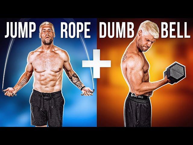 Jump Rope + Dumbbell Workout (No Talking)