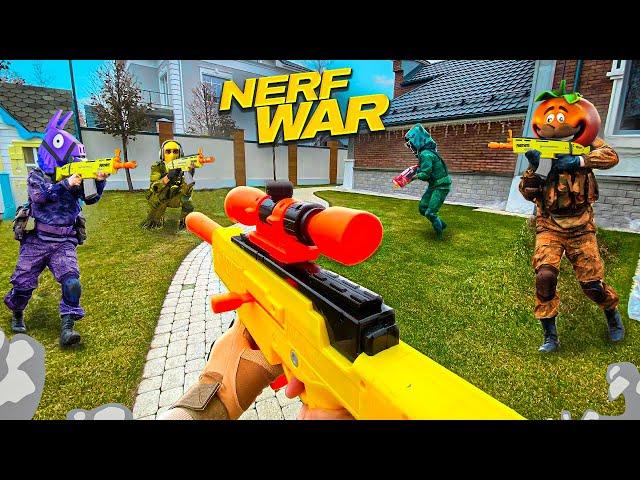 Nerf War | Fortnite & Drone Battle (Nerf First Person Shooter)