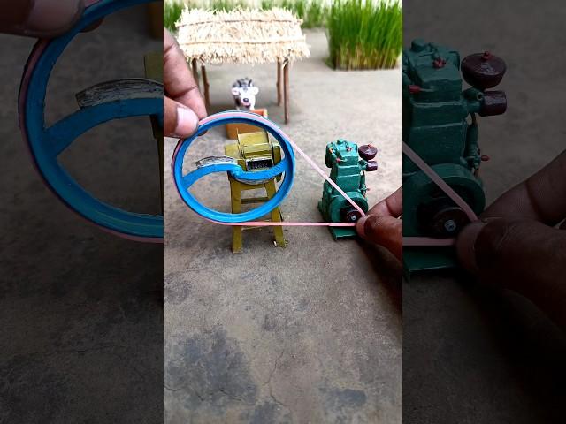 Mini Chaff Cutter Machine Project With Diesel Engine For Cow | Grass Cutter