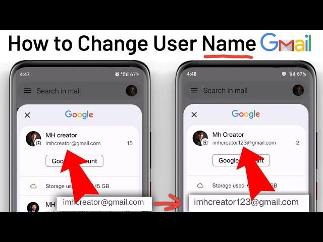 How to Change Gmail username in mobile | Gmail Id Username Kaise Change Kare  | Change Email Address